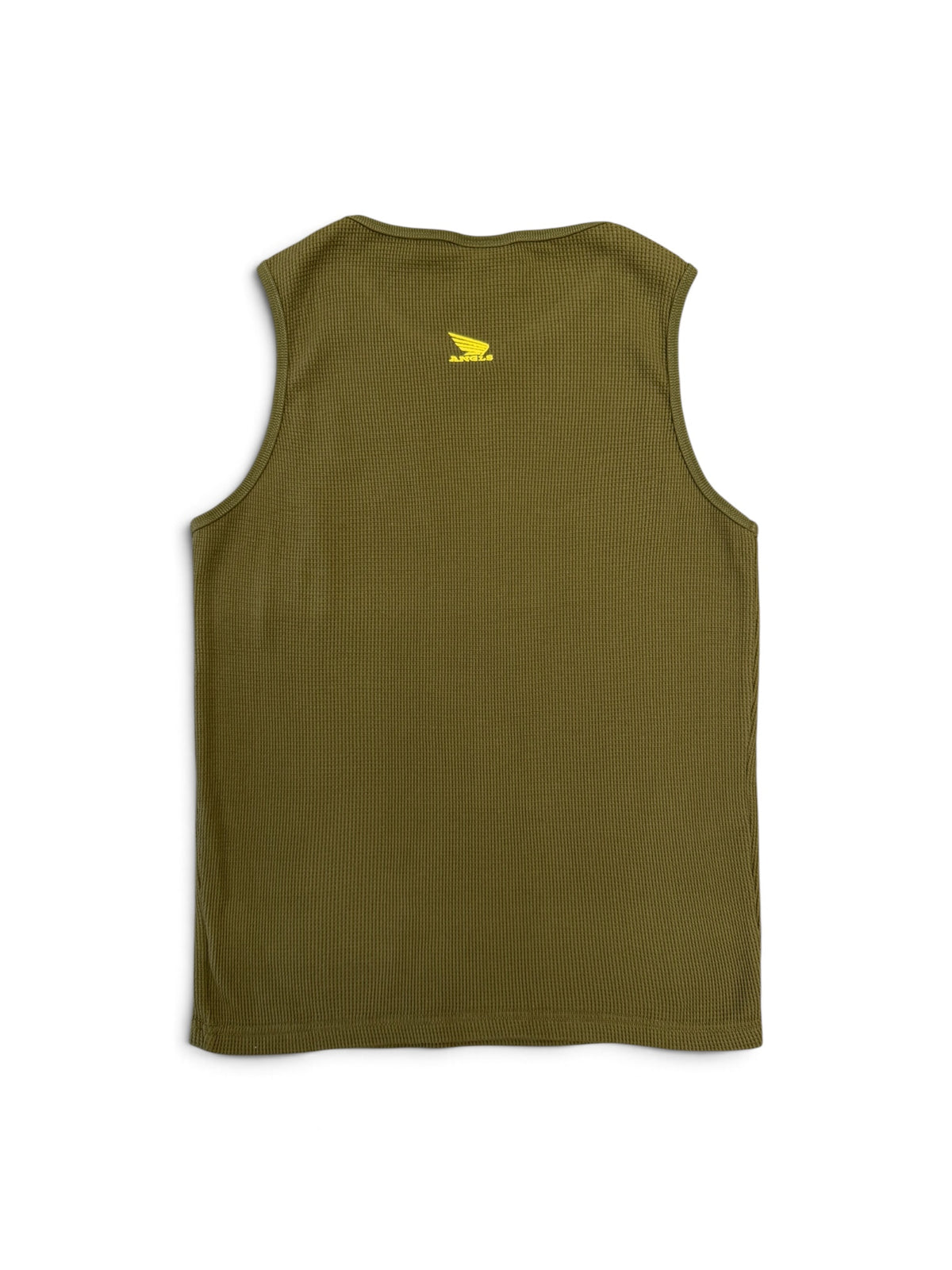 ANGLSTV ESSENTIAL WAFFLE KNIT VEST - KHAKI