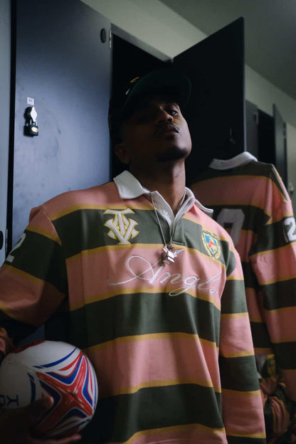 Official Club Polo - Pink + Khaki